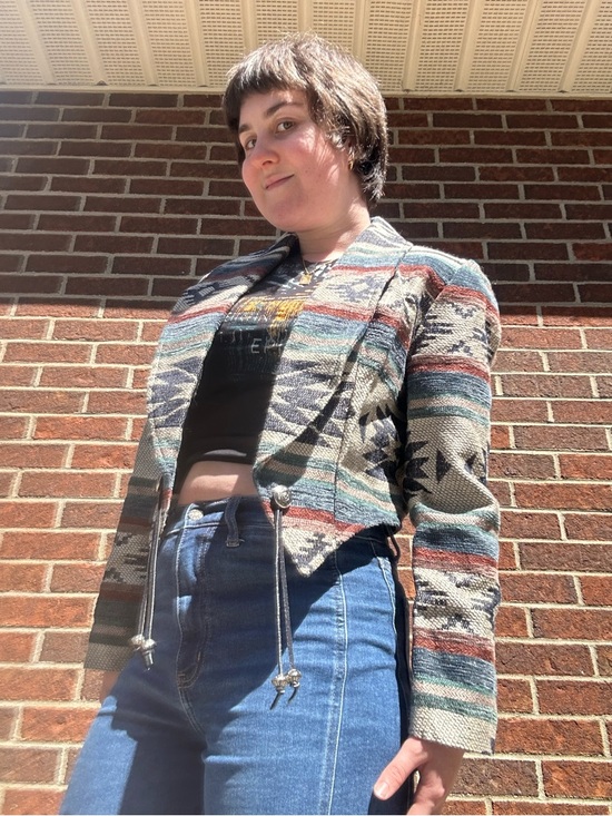Vintage Jackets & Blazers - Western cropped tapestry jacket